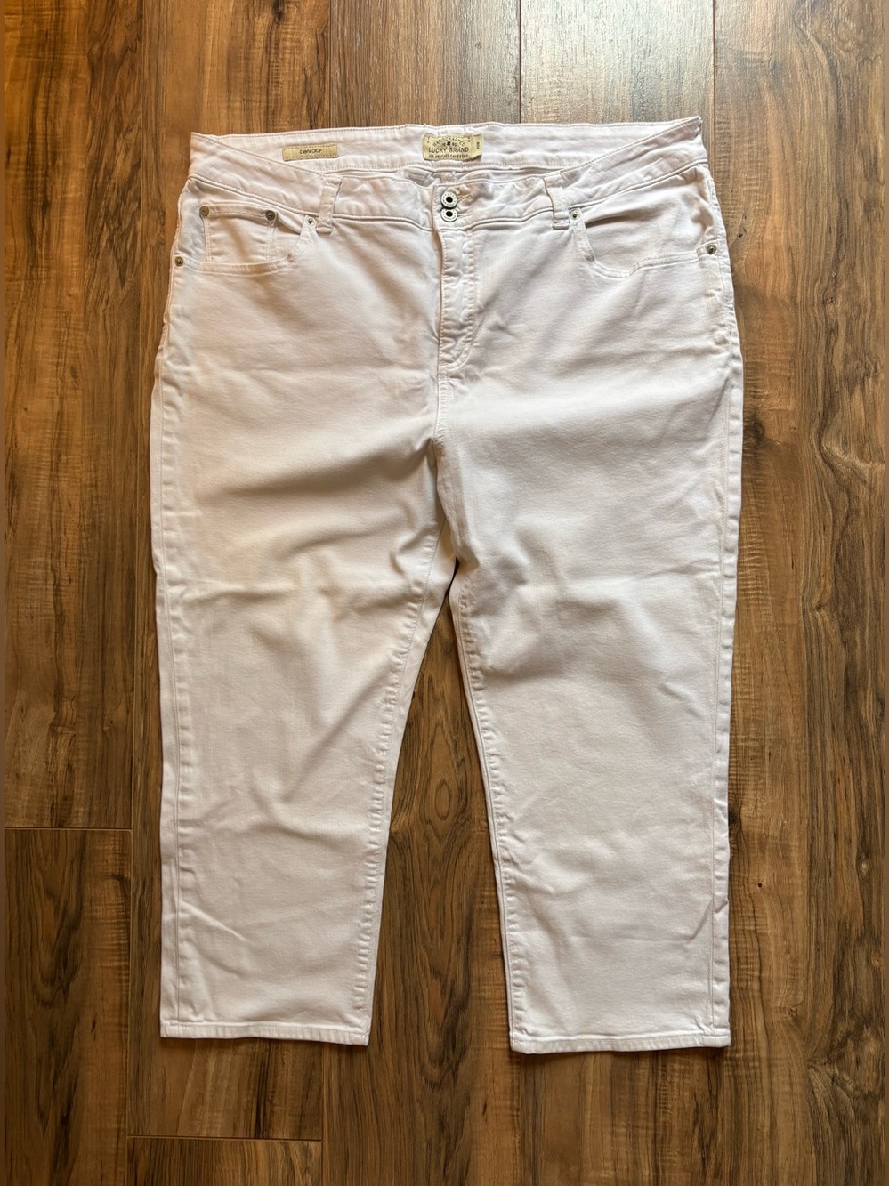 Lucky Brand Emma Crop White High Rise Cropped Jeans Women’s